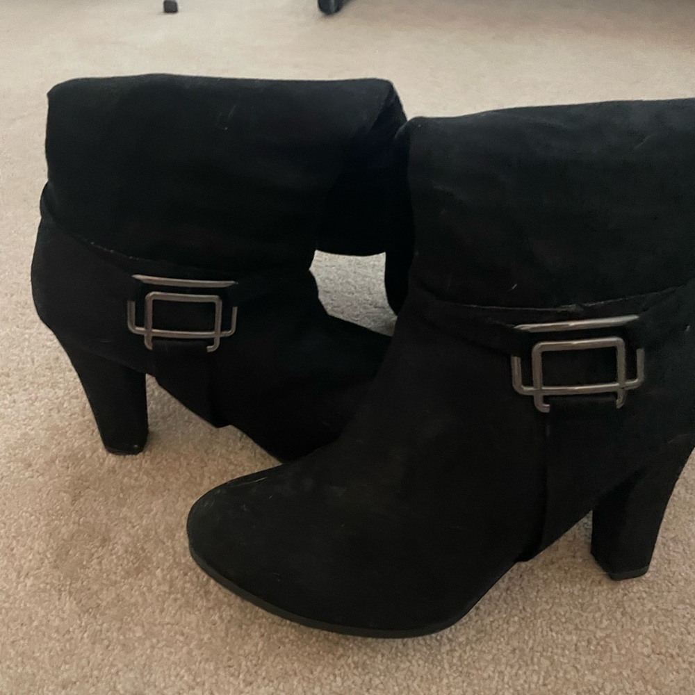 Tall to the knee boots.